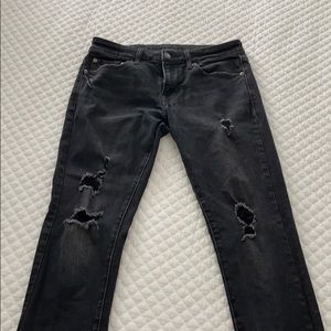 EUC - Black distressed jeans